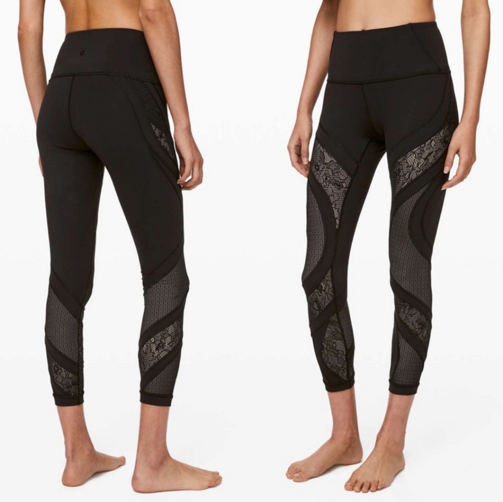 Lululemon Athletic Wunder Under High-Rise Tight 25" *Lace - Black